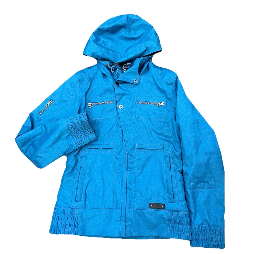 Burton Dryride Snowboard Ski Jacket Turquoise Hooded‎ Women's Medium Hiking Gorp